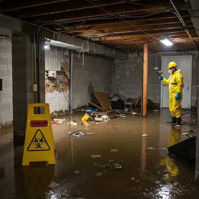 Flooded Basement Electrical Hazard in Hindman, KY Property